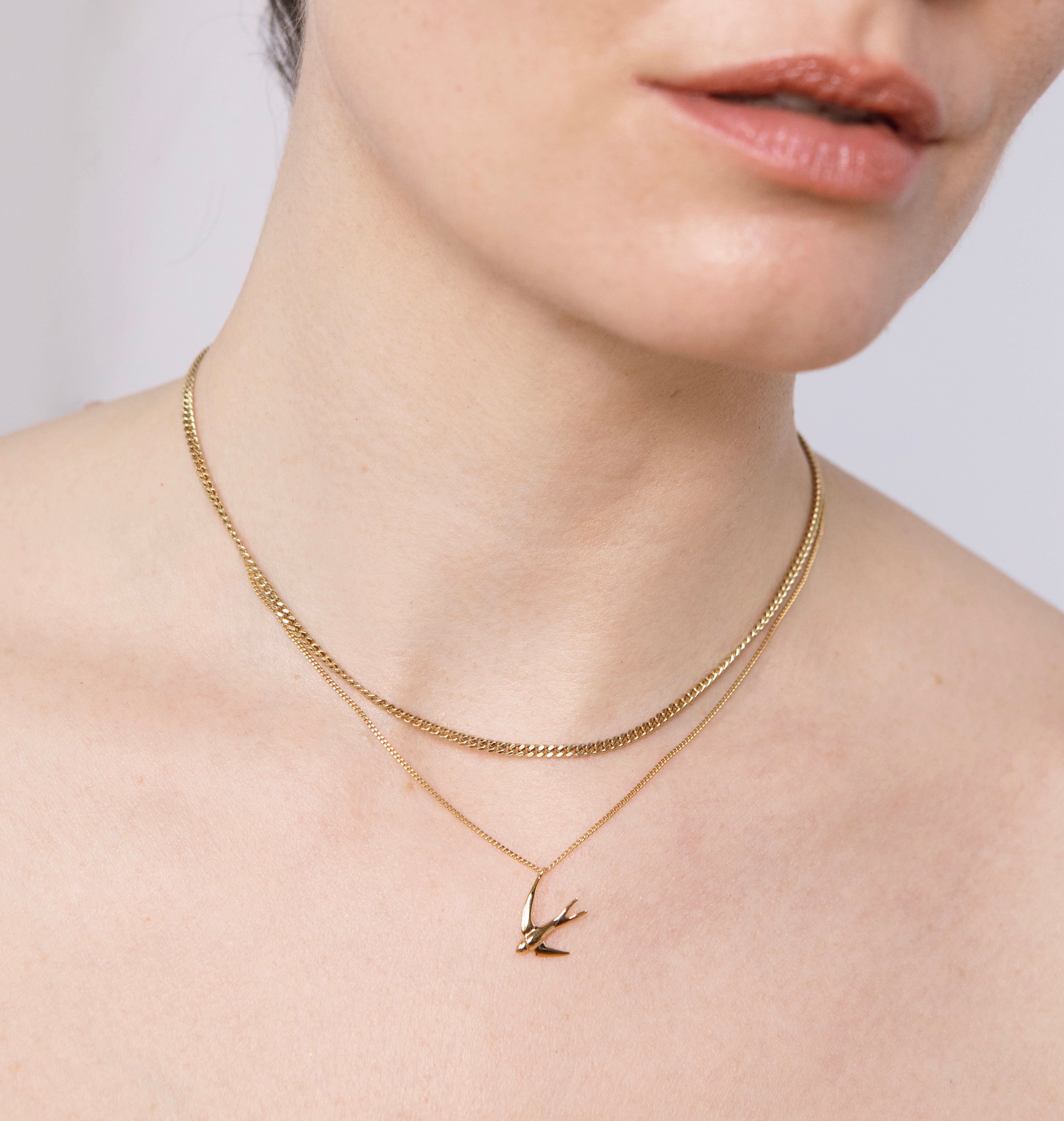 3D Swallow Pendant Necklace
