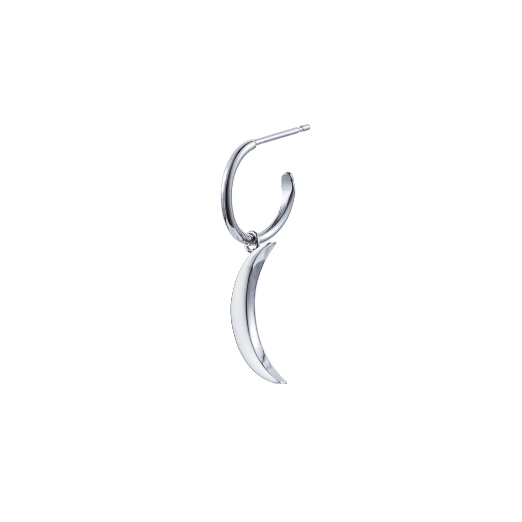 Crescent Moon Hoop Earring