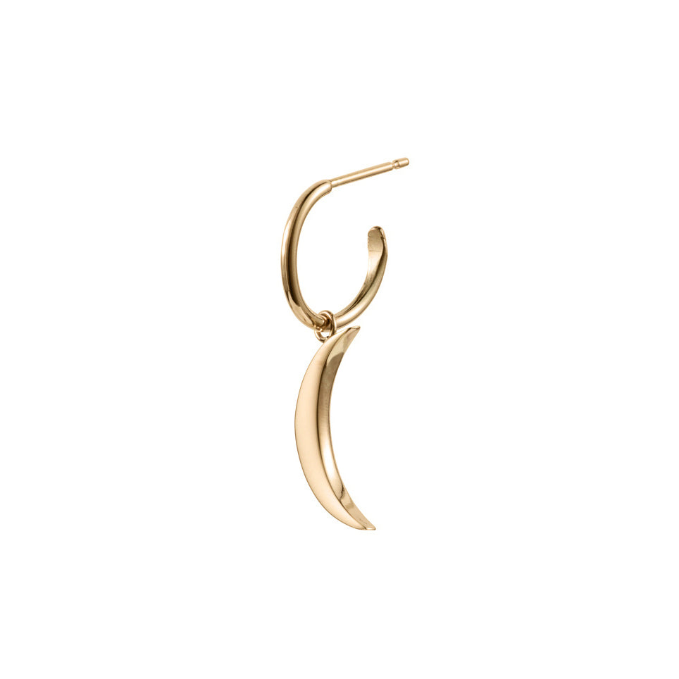 Crescent Moon Hoop Earring