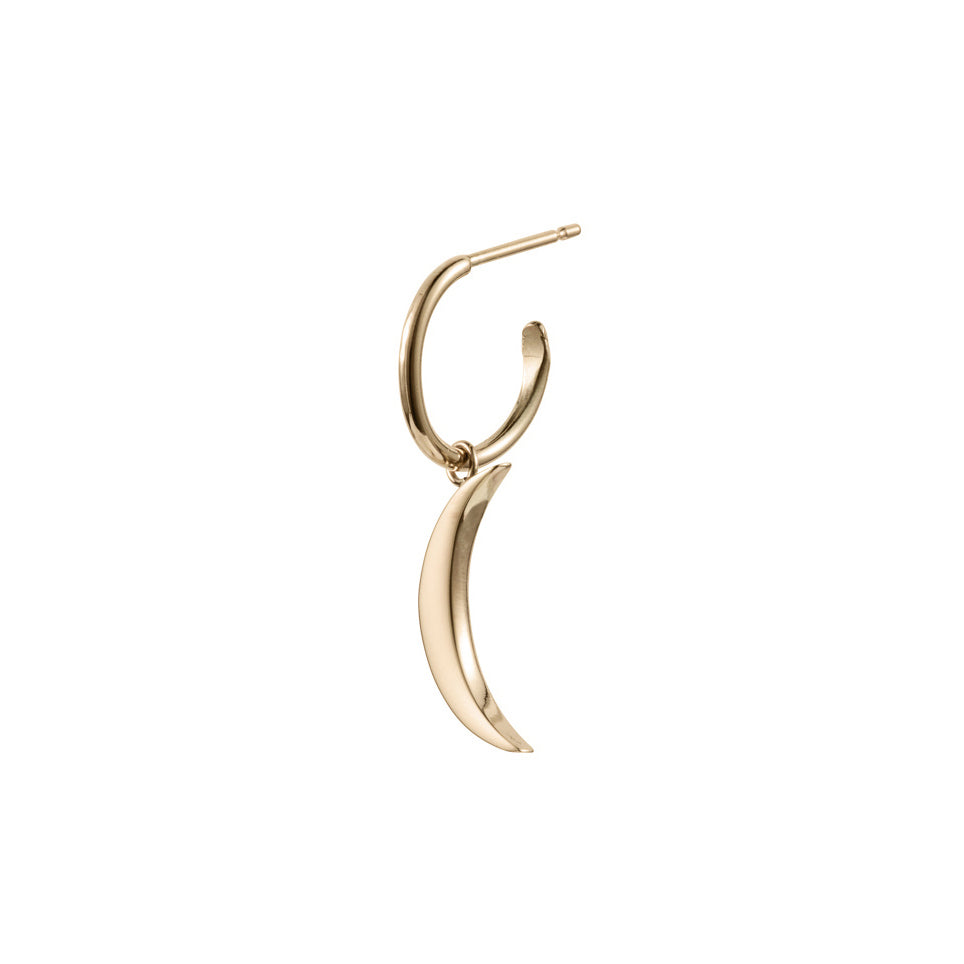 Crescent Moon Hoop Earring