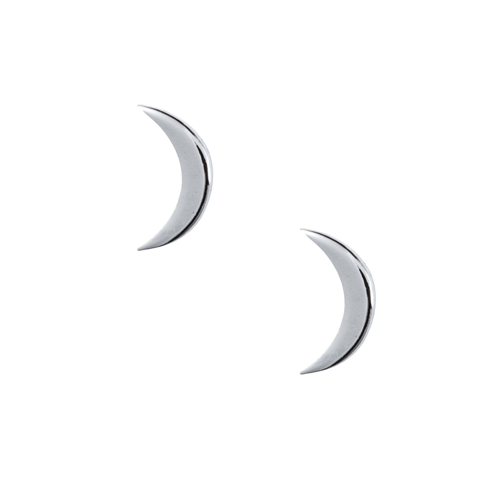 Crescent Moon Stud Earrings
