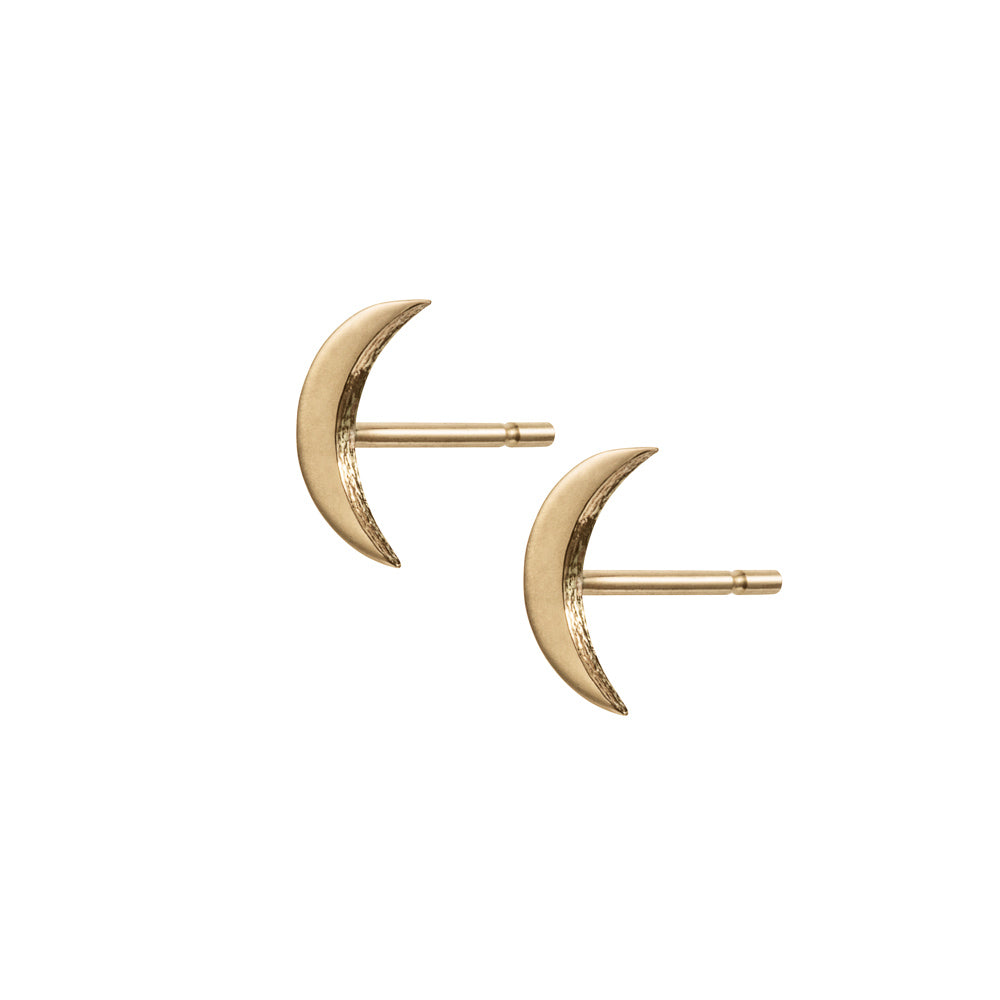 Crescent Moon Stud Earrings