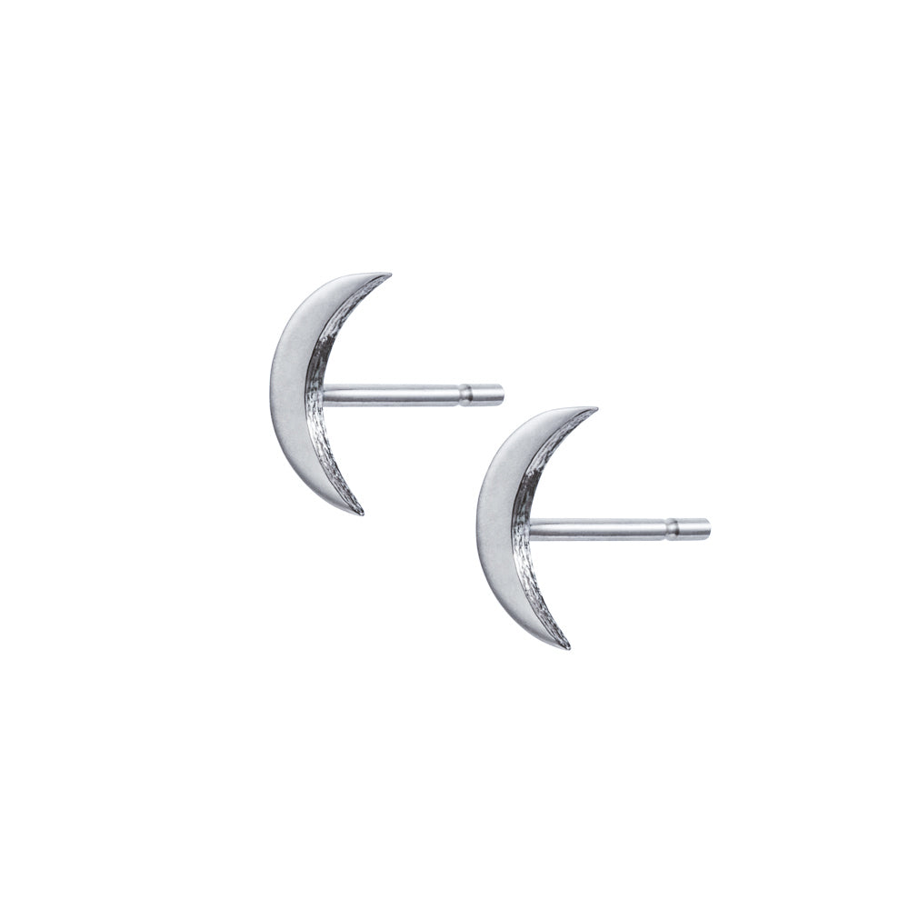 Crescent Moon Stud Earrings
