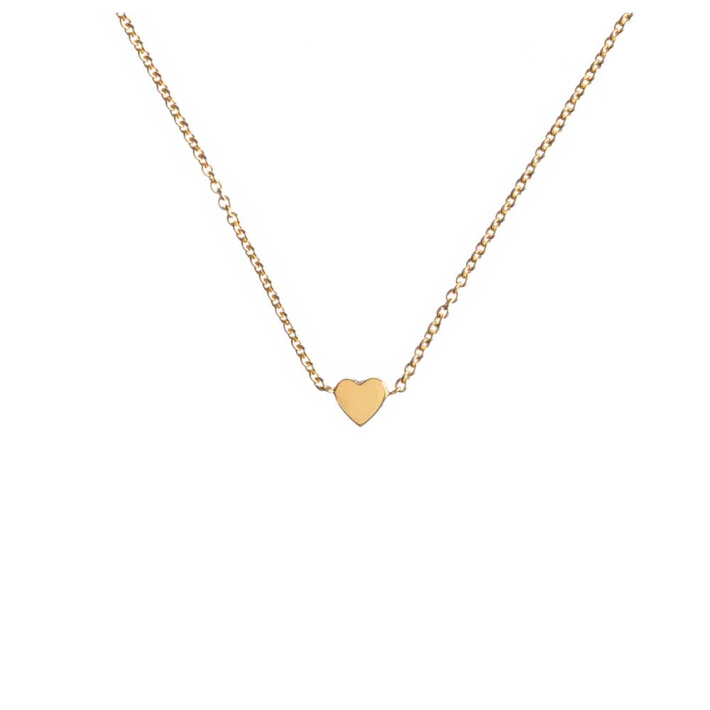 Louise wade heart necklace gold vermeil detail