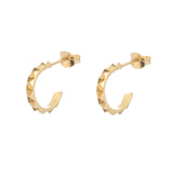 Rocka hoop earrings in gold vermeil by Louise Wade London