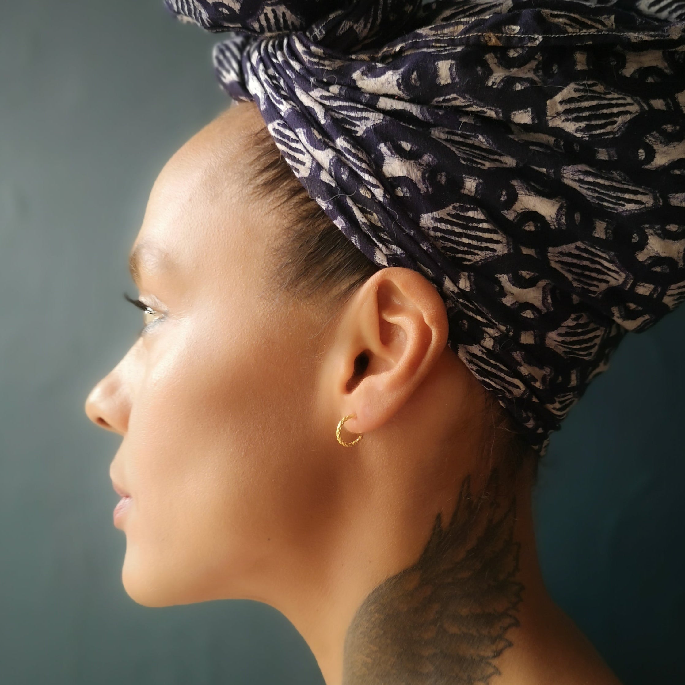 Rope Hoop Earrings Small