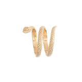 Louise Wade snake ring in gold vermeil, handmade in London
