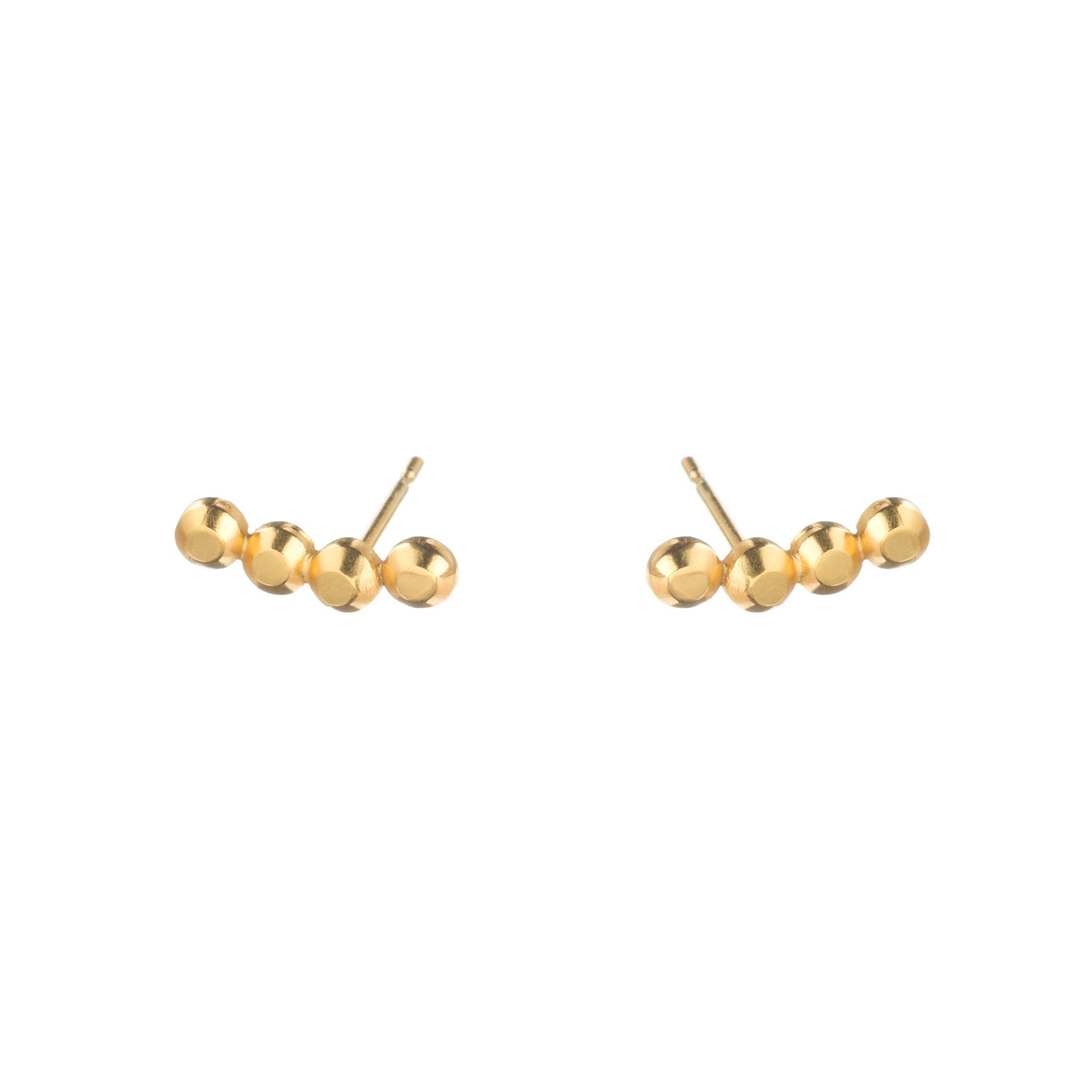 Louise Wade Vincent four Stud Earrings gold vermeil