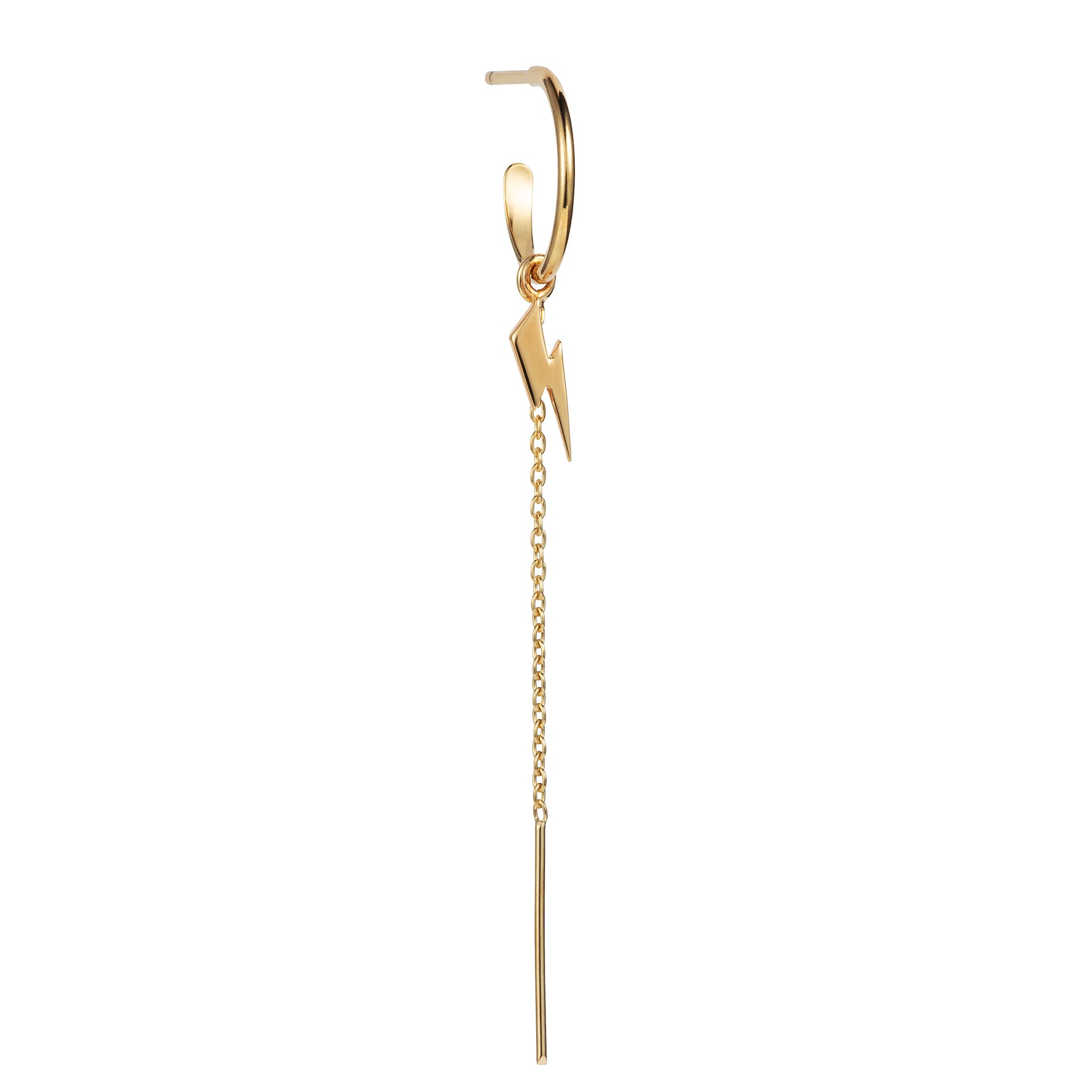 Bowie Mini Flash and Chain Hoop Earring
