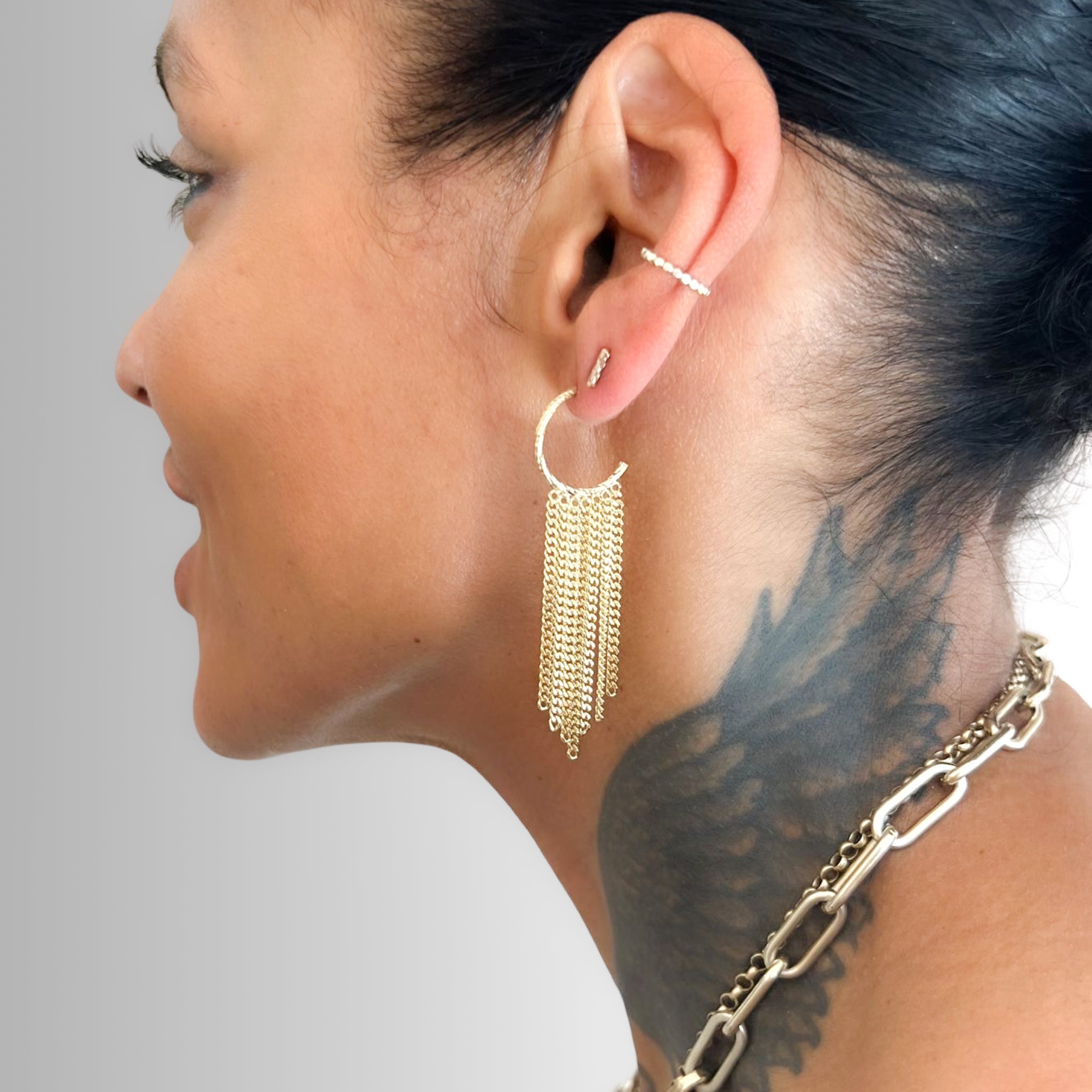 French 75 Hoop Earrings