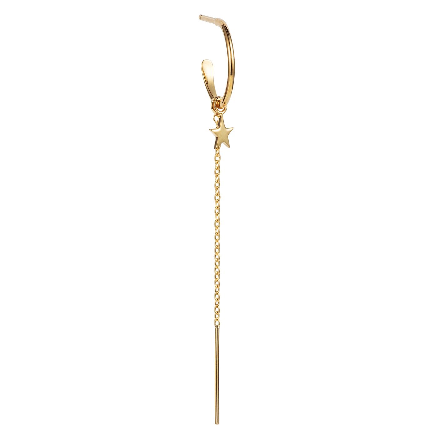 Little Star Chain Hoop Earring