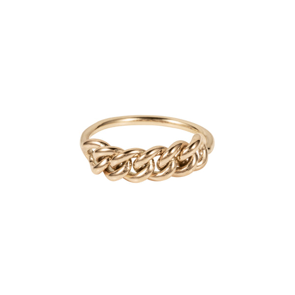 Paris Chain Ring 9ct Gold