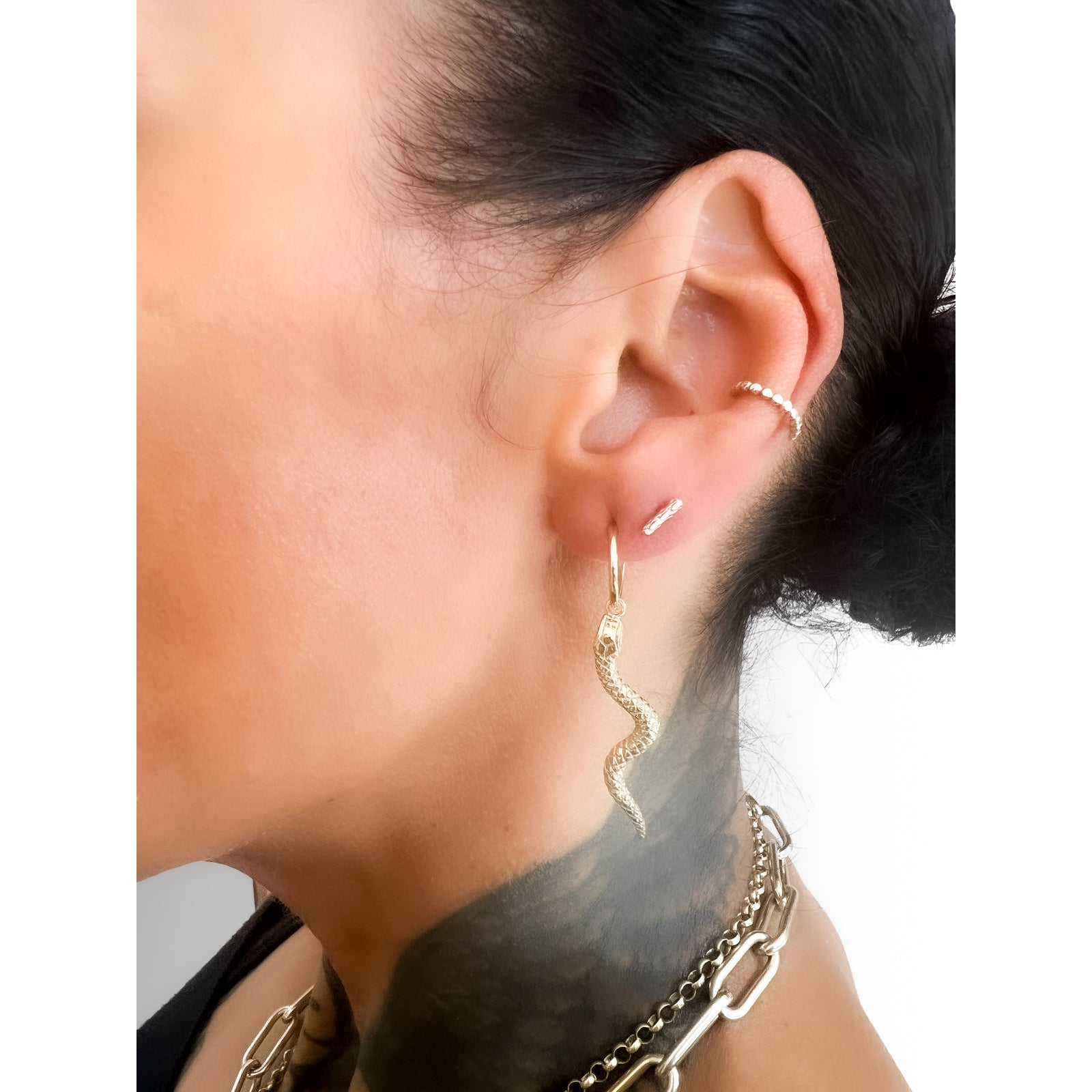 Serpent Hoop Earrings