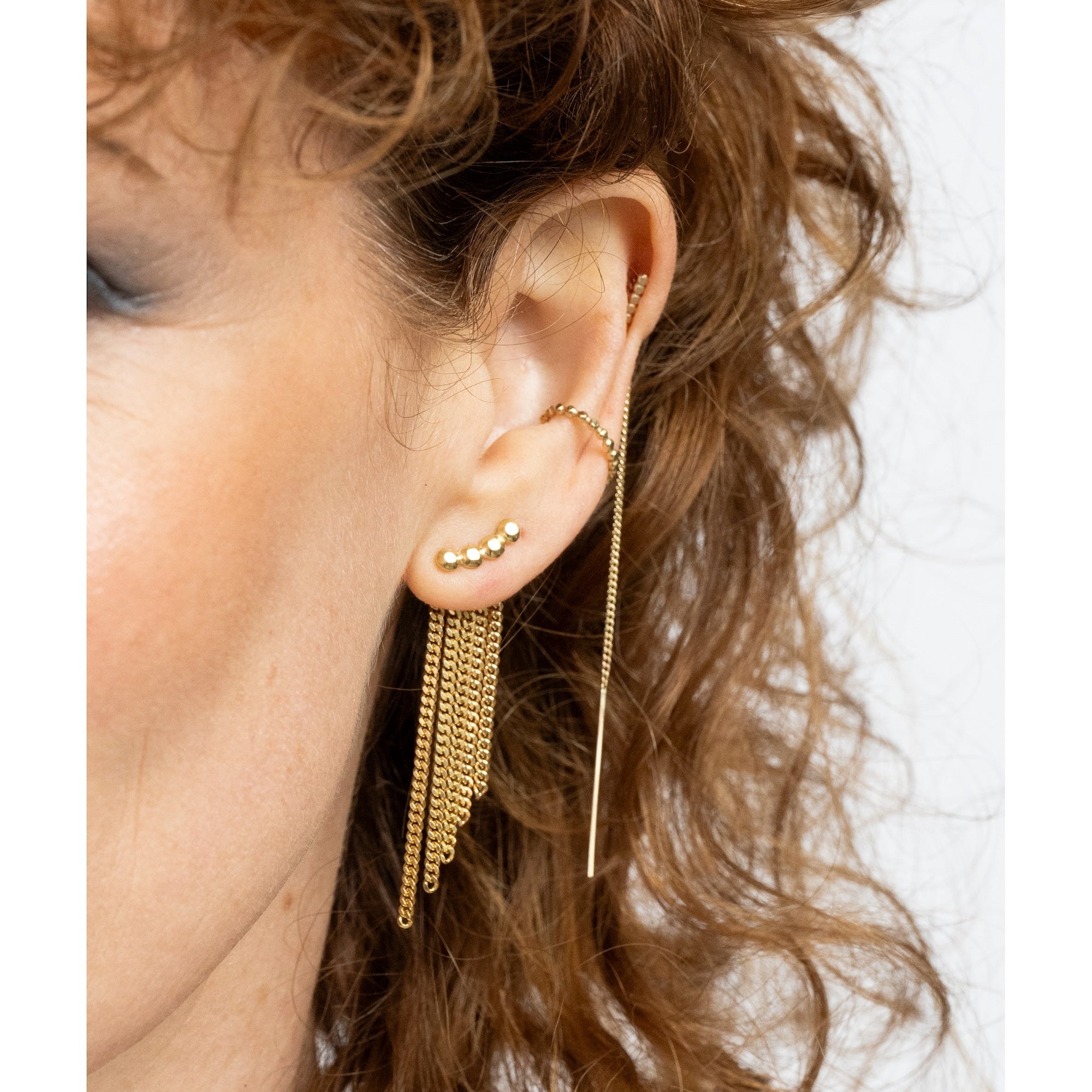 Speakeasy 4-Stud Chainback Earrings