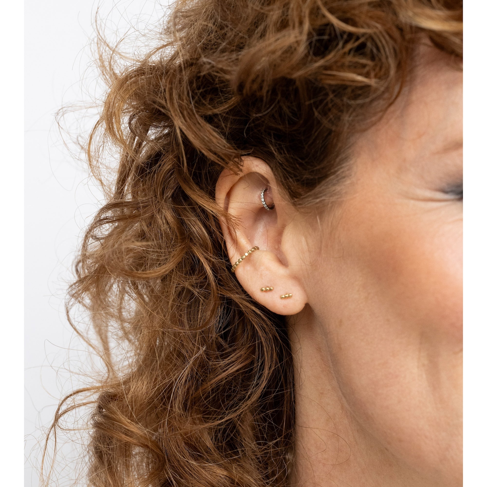 Speakeasy Mini Three Stud Earrings