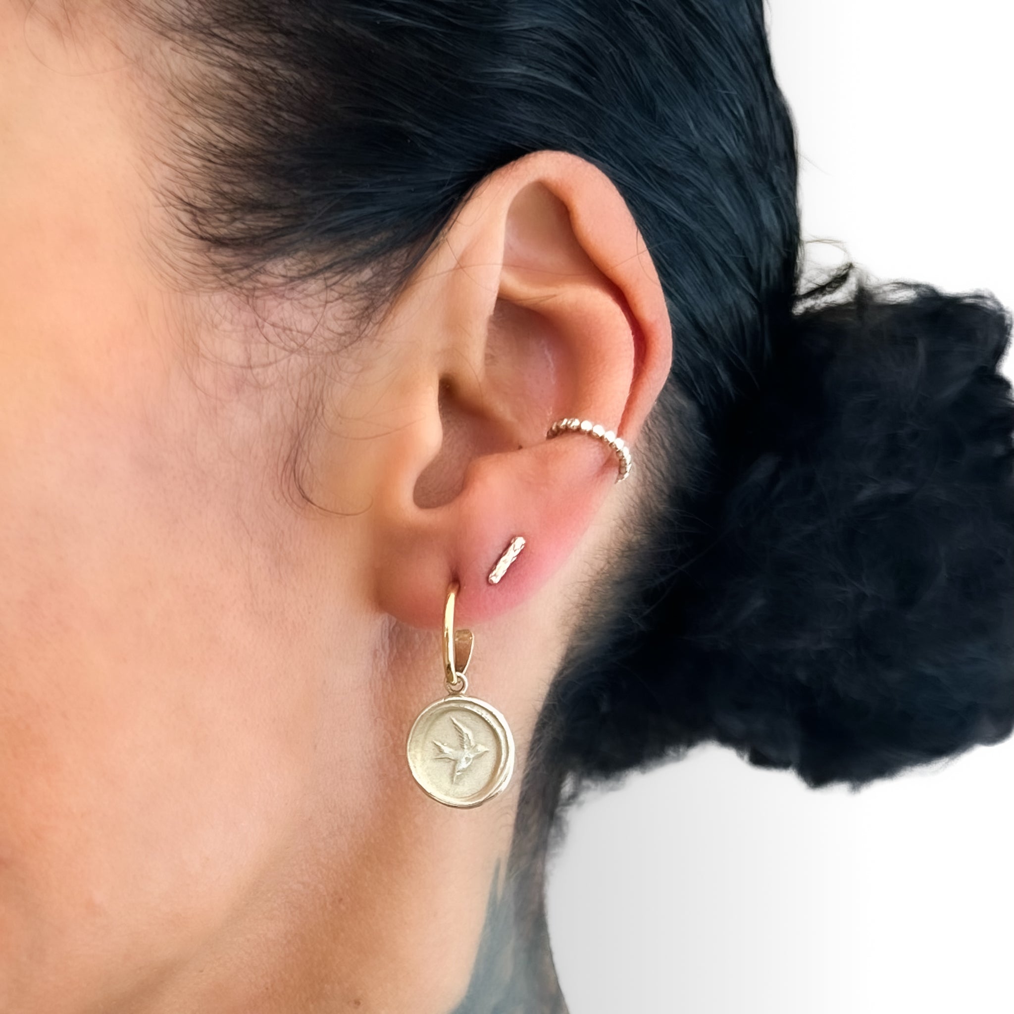 Swallow Hoop Earrings