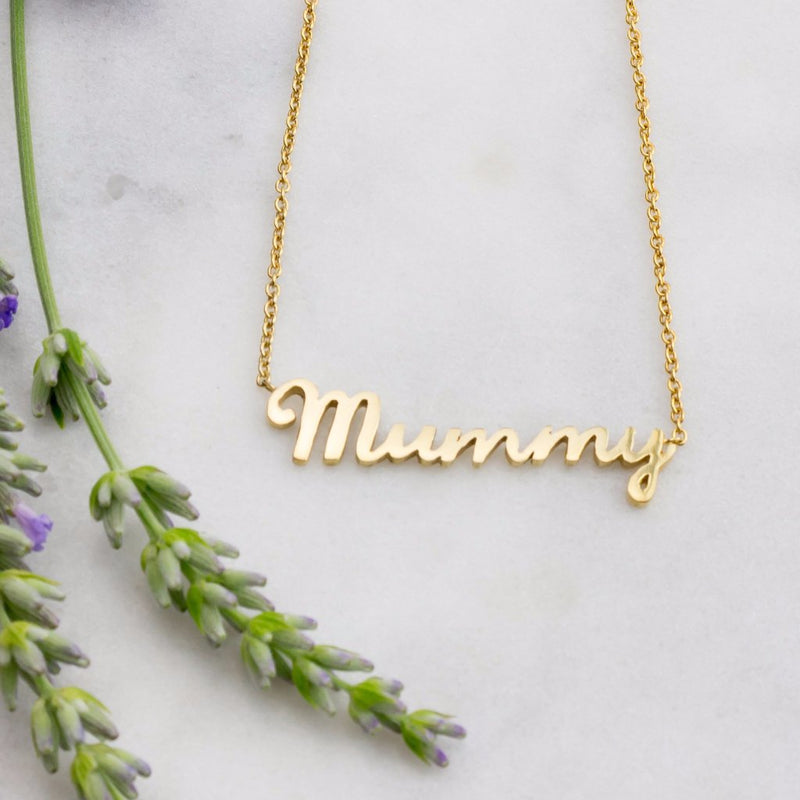 A 9ct Gold Ladies Necklace Chain With 'No 1 Mum' Gold Tone Pendant  (Unmarked, Possibly Gold), 0.73g
