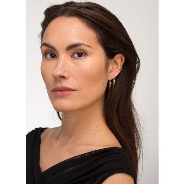 Louise Wade Brooks earrings sterling silver on model