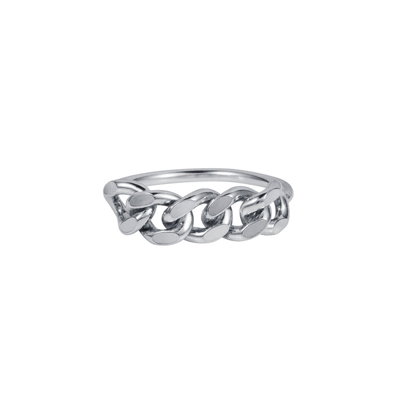 London Chain Ring Silver