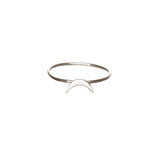 crescent moon ring in silver, Louise Wade jewellery