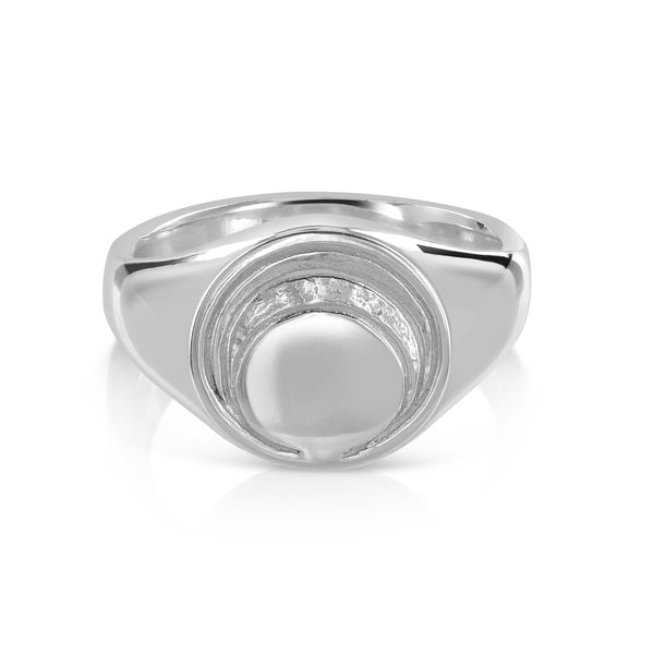 Crescent Moon Signet Ring