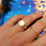 Crescent Moon Signet Ring