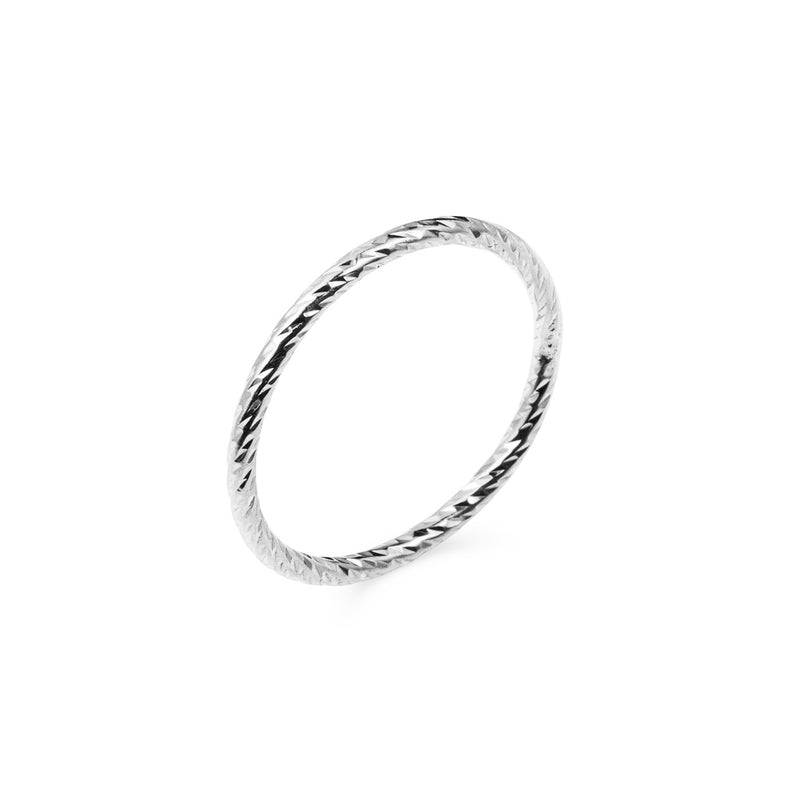 Diamond Cut Stacking Ring