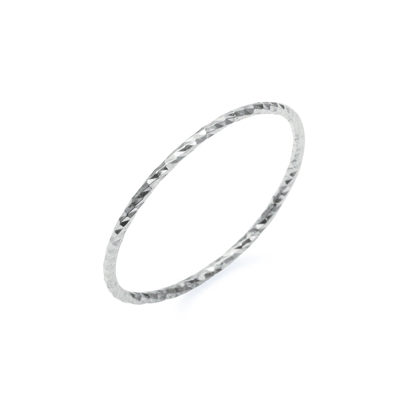 Extra Fine Diamond Cut Stacking Ring