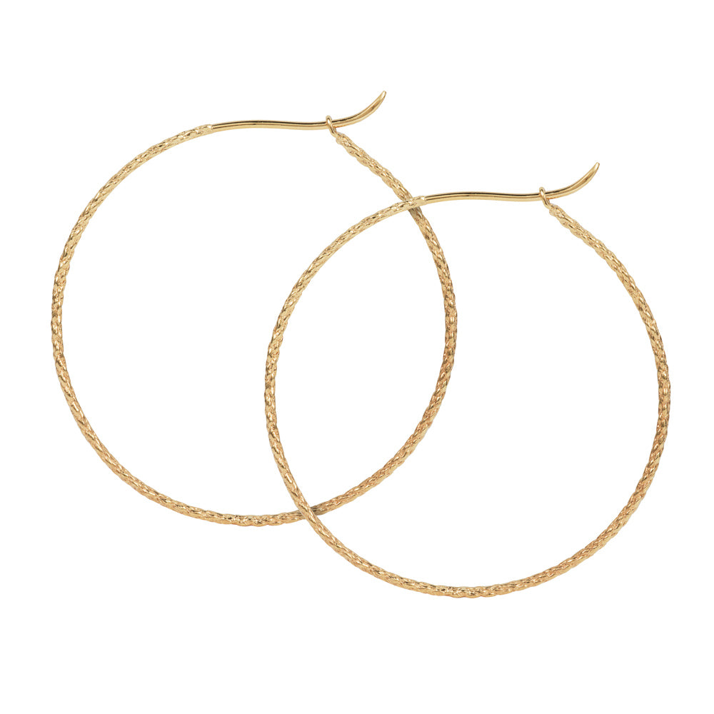 18k Big hoop earrings  Ahima Jewellery