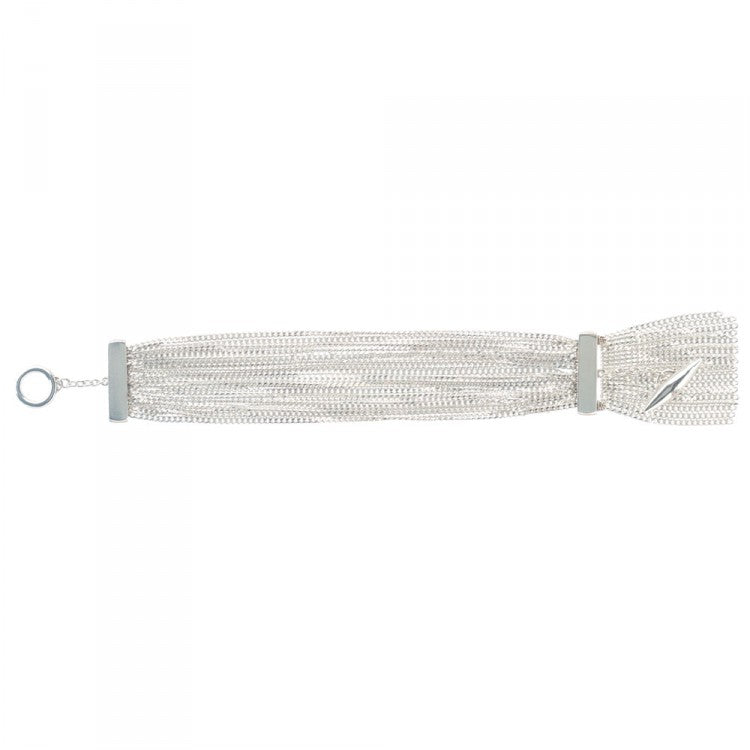 Louise wade Hepburn bracelet sterling silver diamond cut chain 