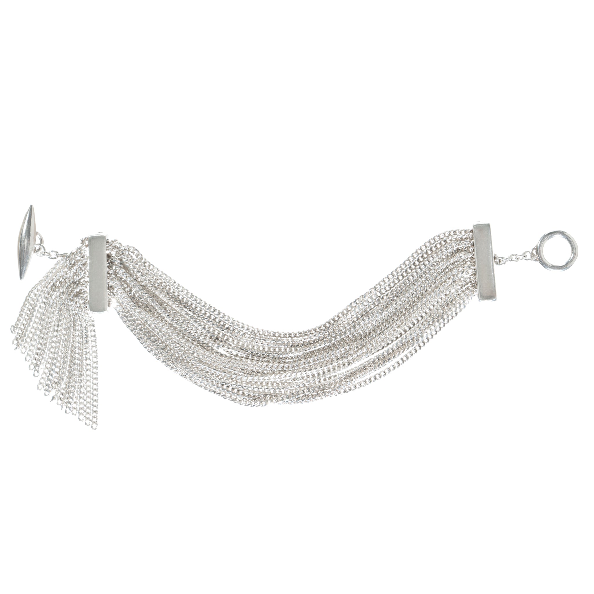 Louise wade Hepburn bracelet sterling silver diamond cut chain detail