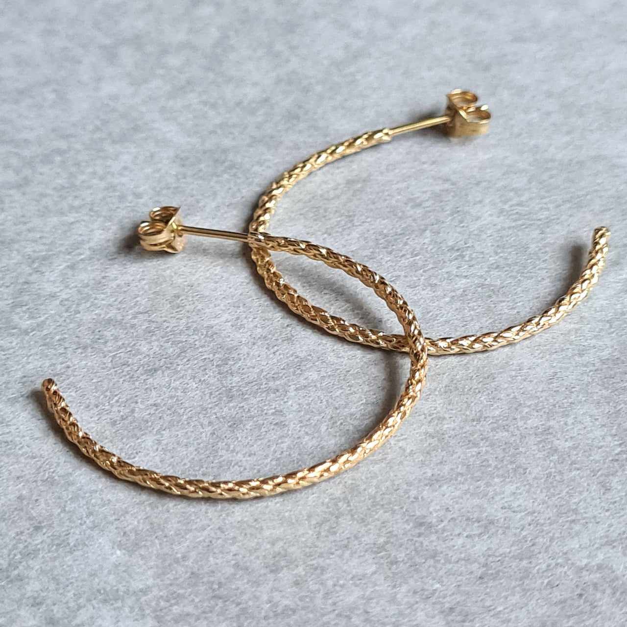 Rope Hoop Earrings Large