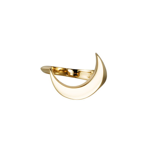 Luna Crescent Signet Ring