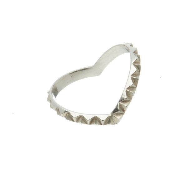 Louise Wade Rocka heart ring sterling silver