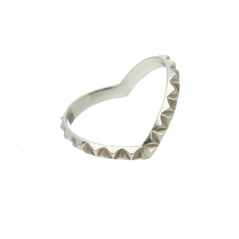 Louise Wade Rocka heart ring sterling silver