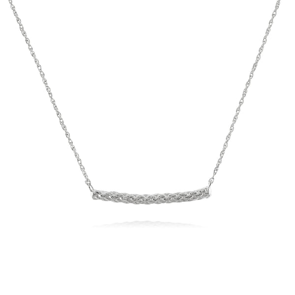 Rope necklace in silver by Louise Wade