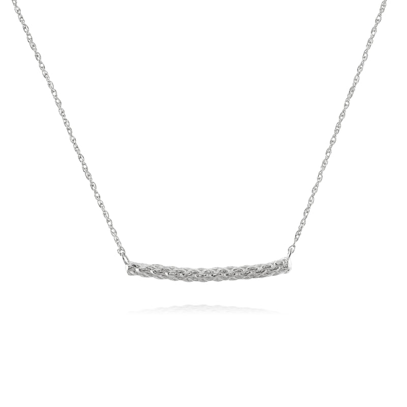 Rope necklace in silver by Louise Wade