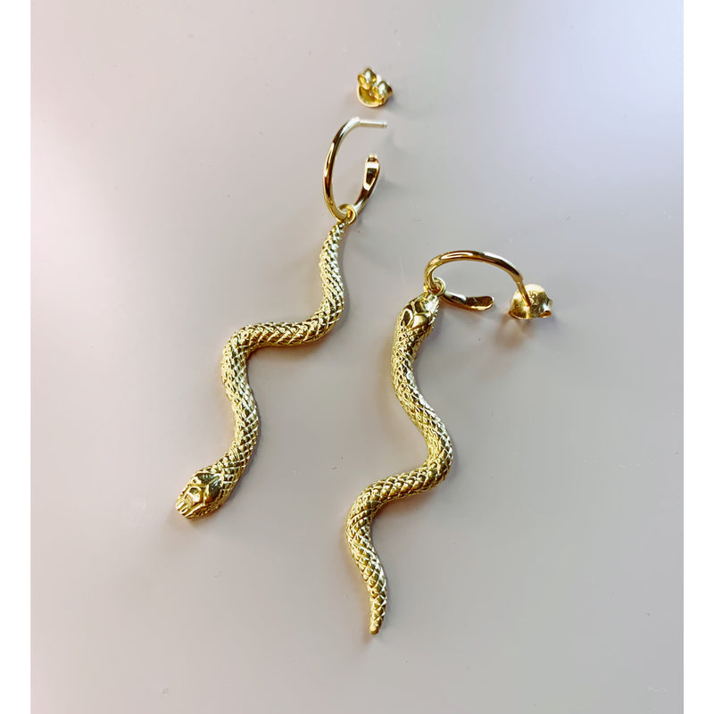 Serpent Hoop Earrings
