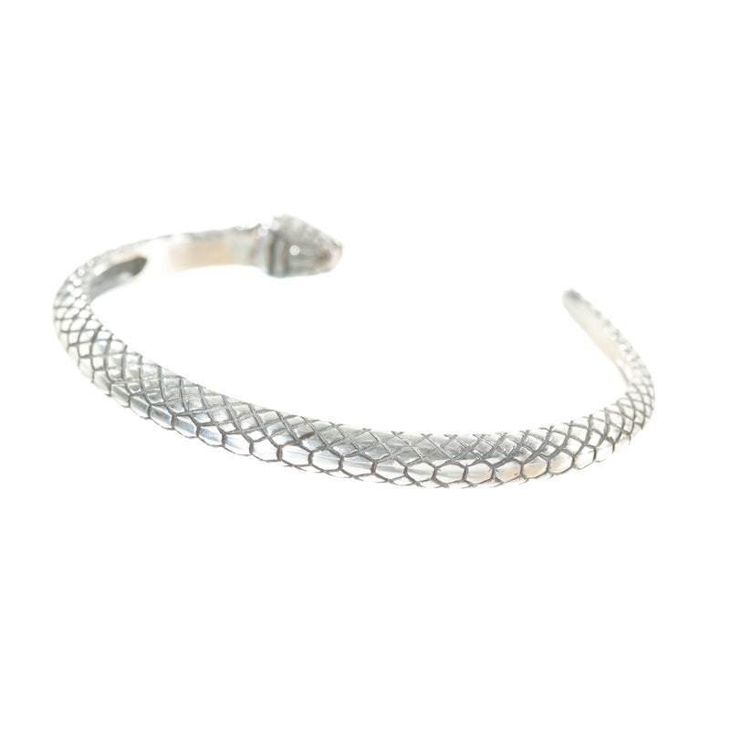 Snake bangle in sterling silver by Louise Wade London