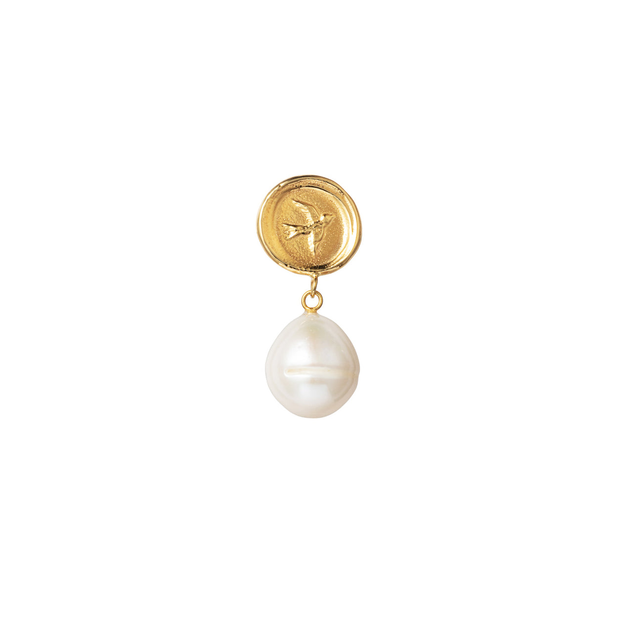 Swallow Baroque Pearl Drop Earring