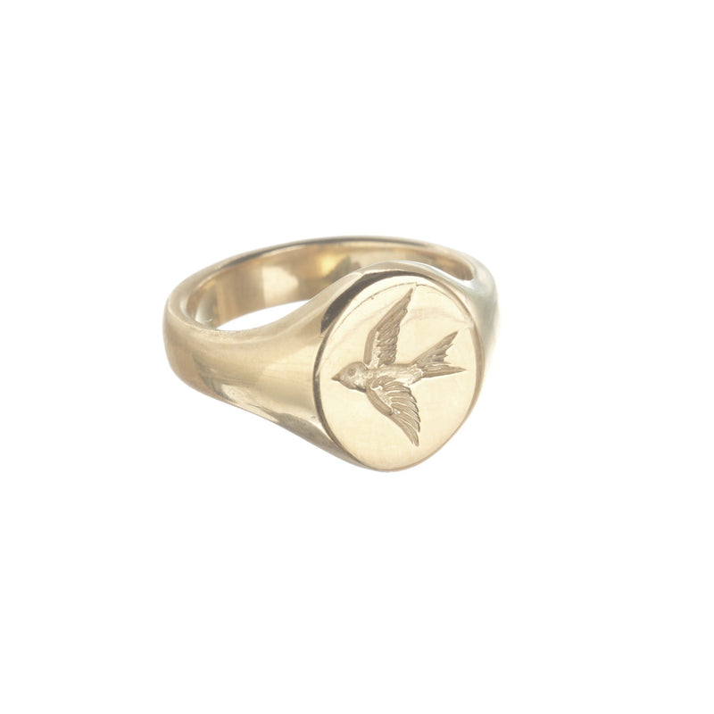 Swallow Signet Ring – Louise Wade Jewellery