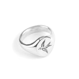 Louise Wade Swallow Signet Ring sterling silver