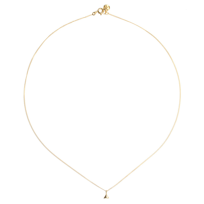Tiny Rocka Pyramid Necklace gold vermeil by Louise Wade